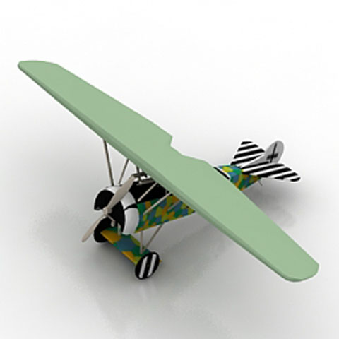Free Airplane FOKERD7 N1 3D model for 3ds Max Library Download